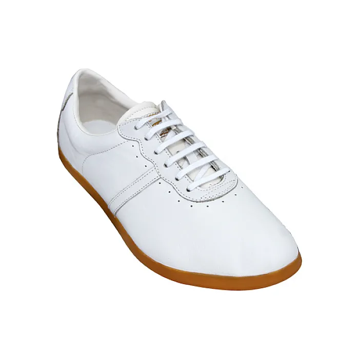 TeamUp Leather Tai Chi Shoes - Premium White OX Leather