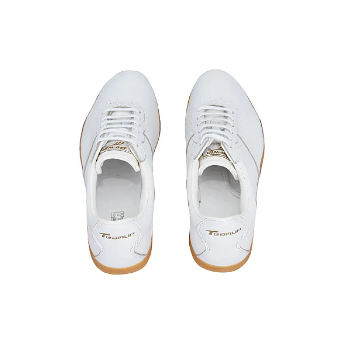 TeamUp Leather Tai Chi Shoes - Premium White OX Leather