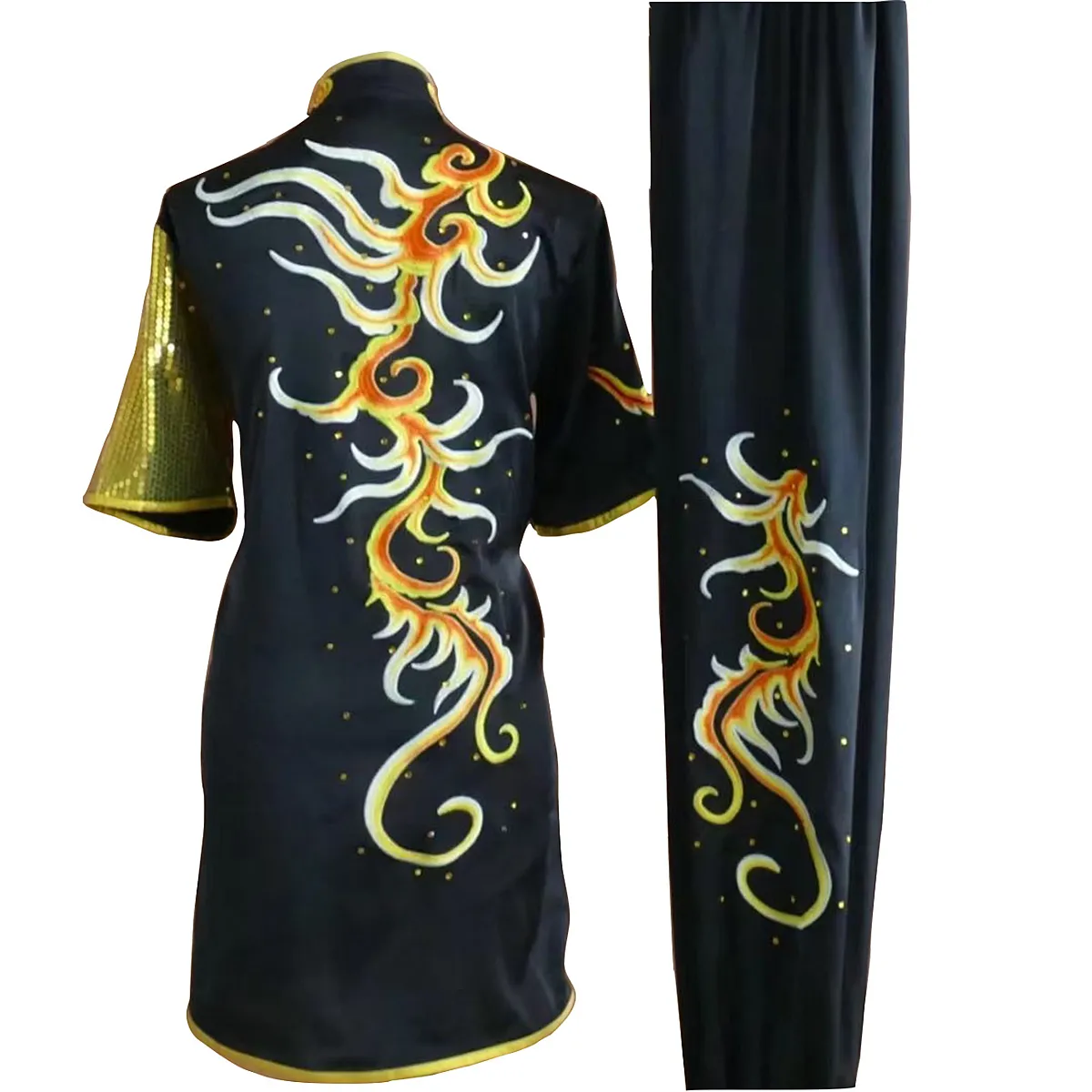 UC01-21- black Uniform with Dragon Embroidery