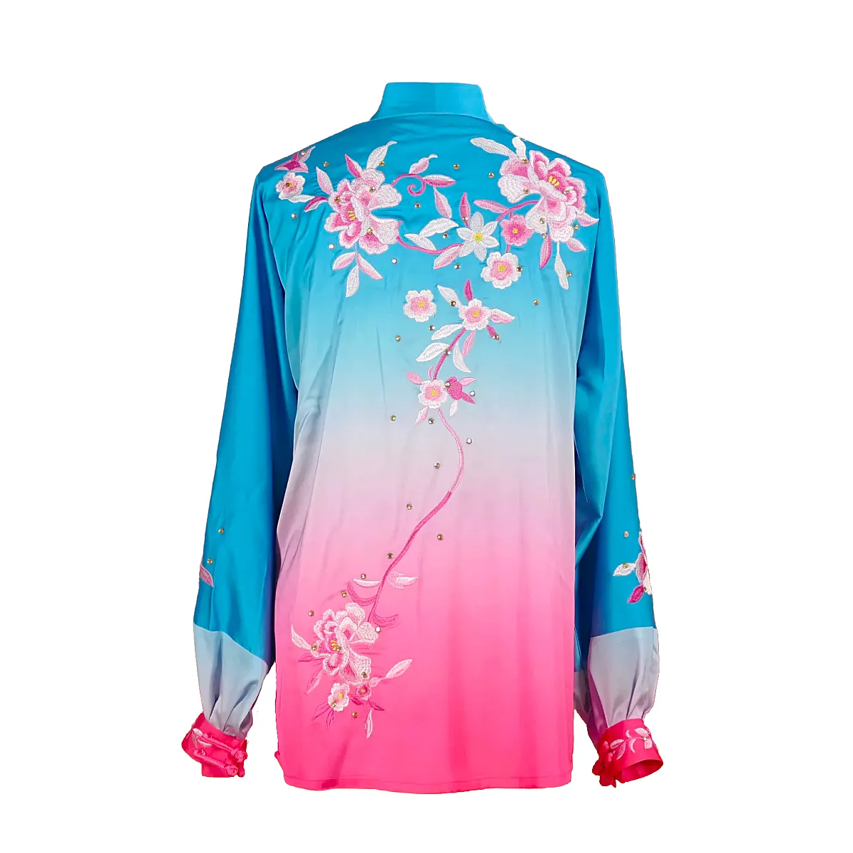 UC015 - Blue/Pink Gradient Uniform with Flower Embroidery