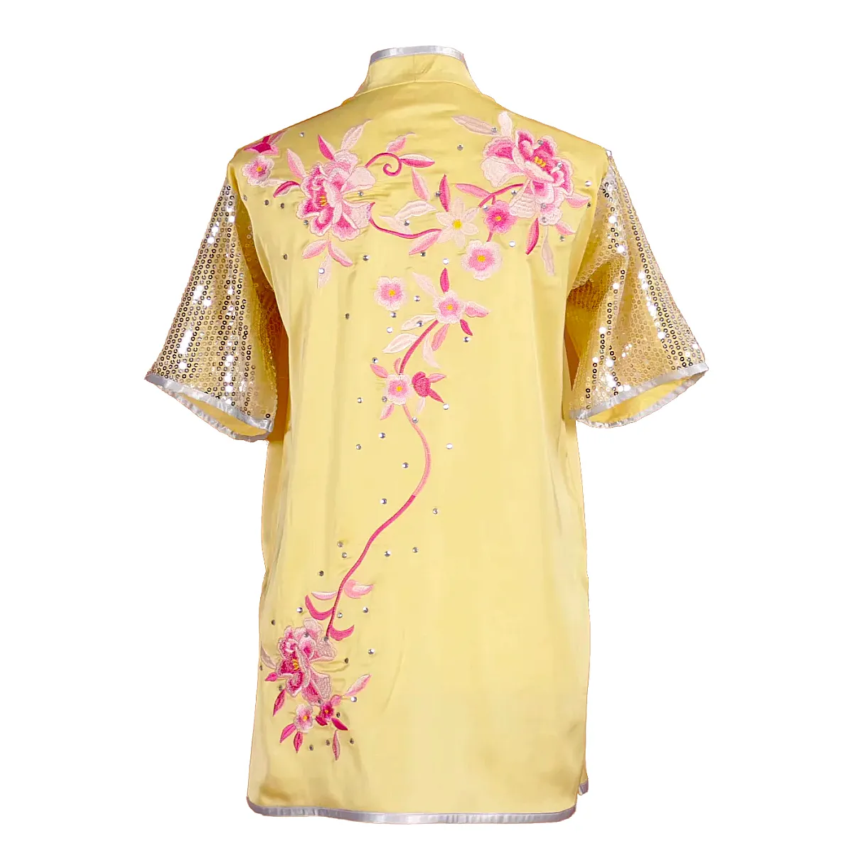 UC021 - Pale Yellow Uniform with Flower Embroidery