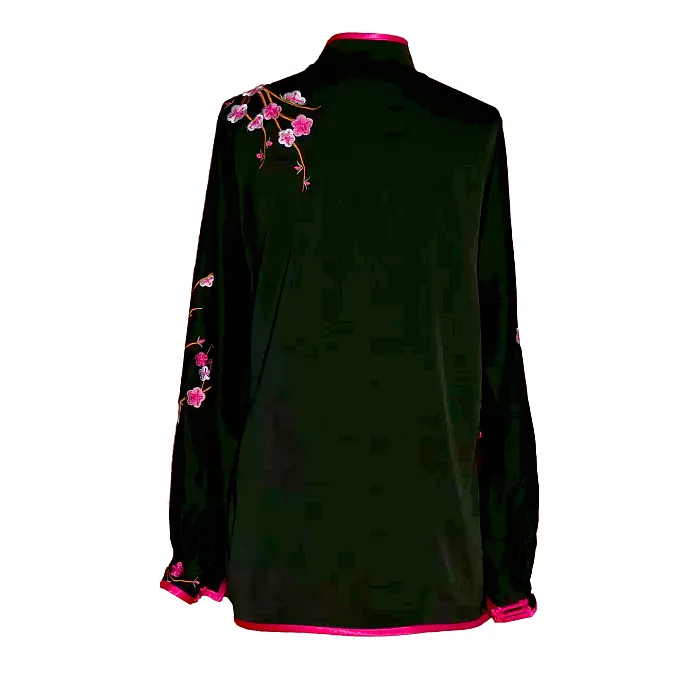 UC028 - Black Uniform with Flower Embroidery