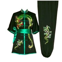 UC032 - Black Uniform with Phoenix Embroidery