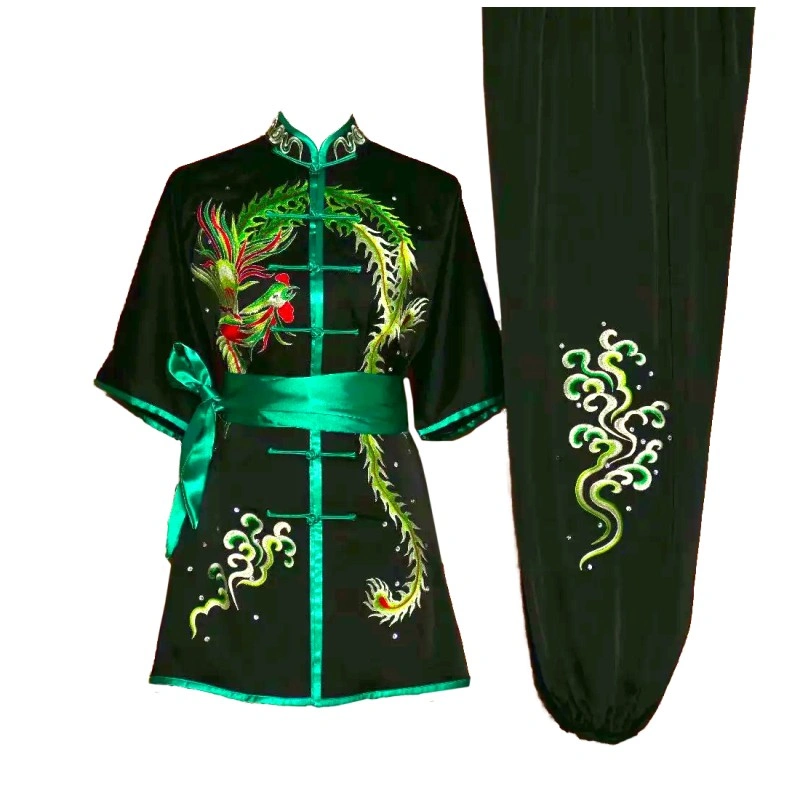 UC032 - Black Uniform with Phoenix Embroidery