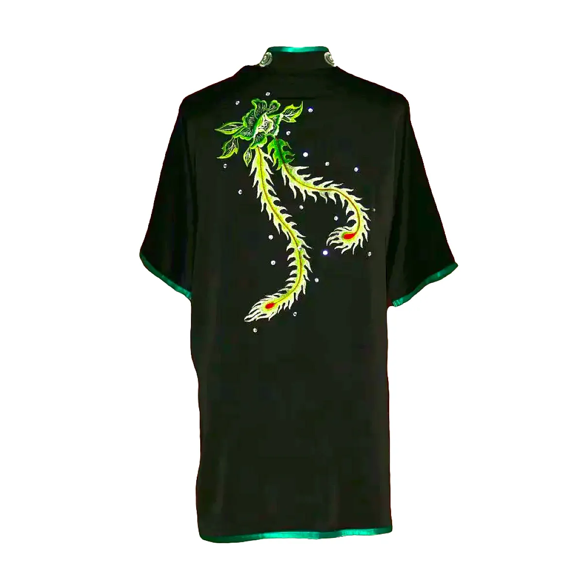 UC032 - Black Uniform with Phoenix Embroidery