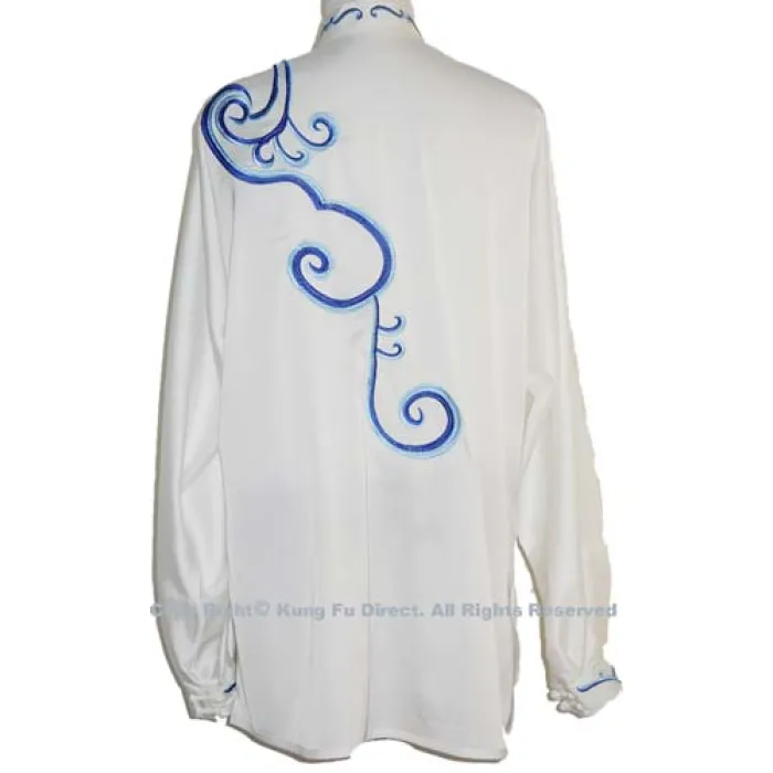 UC059 - White Uniform with Blue Dragon Embroidery