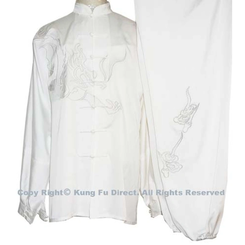 UC063 - White Uniform with White Dragon Embroidery