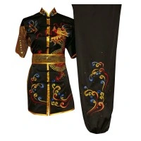 UC095 - Black Uniform with Dragon Embroidery