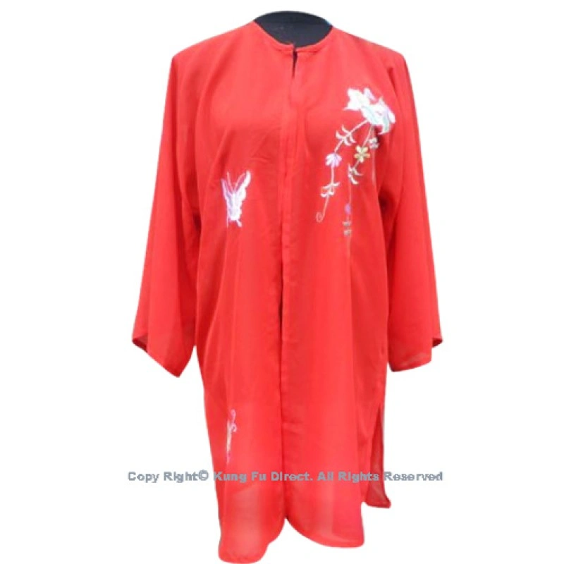 UC114 - White Shawl with Butterfly/Flower Embroidery