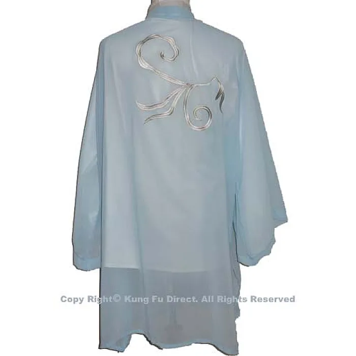 UC136 - Light Blue Shawl with Flower Embroidery