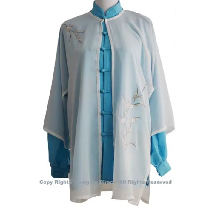 UC139 - White Shawl with Plum Blossom