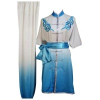 UC203-2 - White and Blue Gradient Fancy Design Embroidery