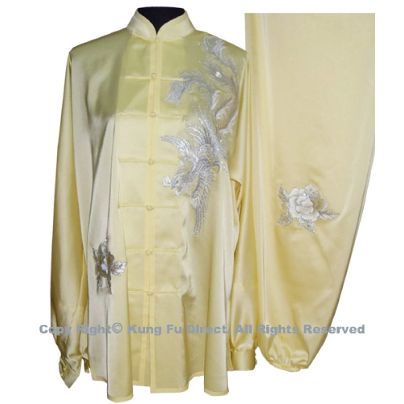UC520 - Light Yellow Uniform with Sliver Phoenix Embroidery
