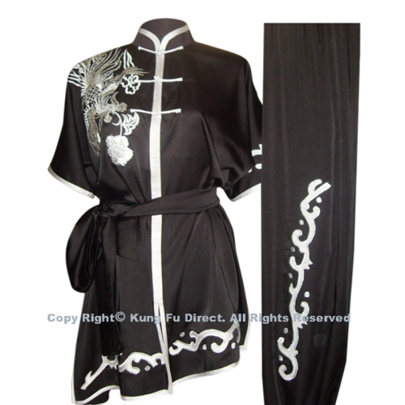 UC521 - Black Uniform with Silver Phoenix Embroidery