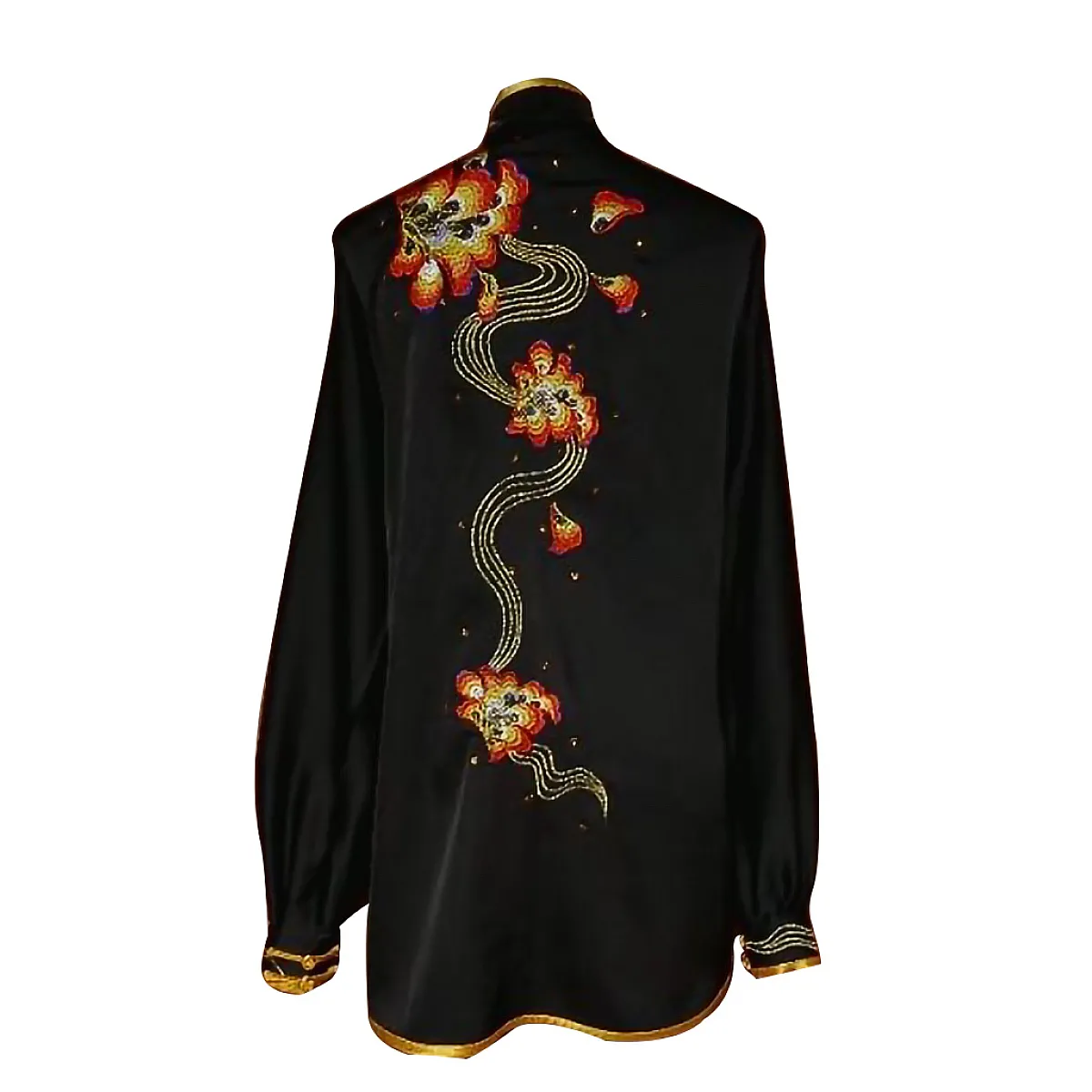 UC530 - Black Uniform with Flower Embroidery