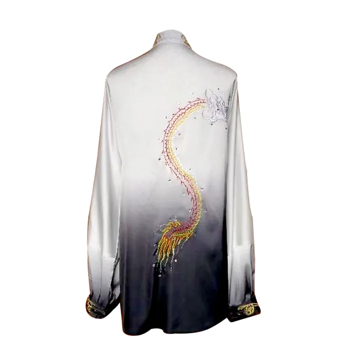 UC534 - White to Black Uniform with Dragon Embroidery