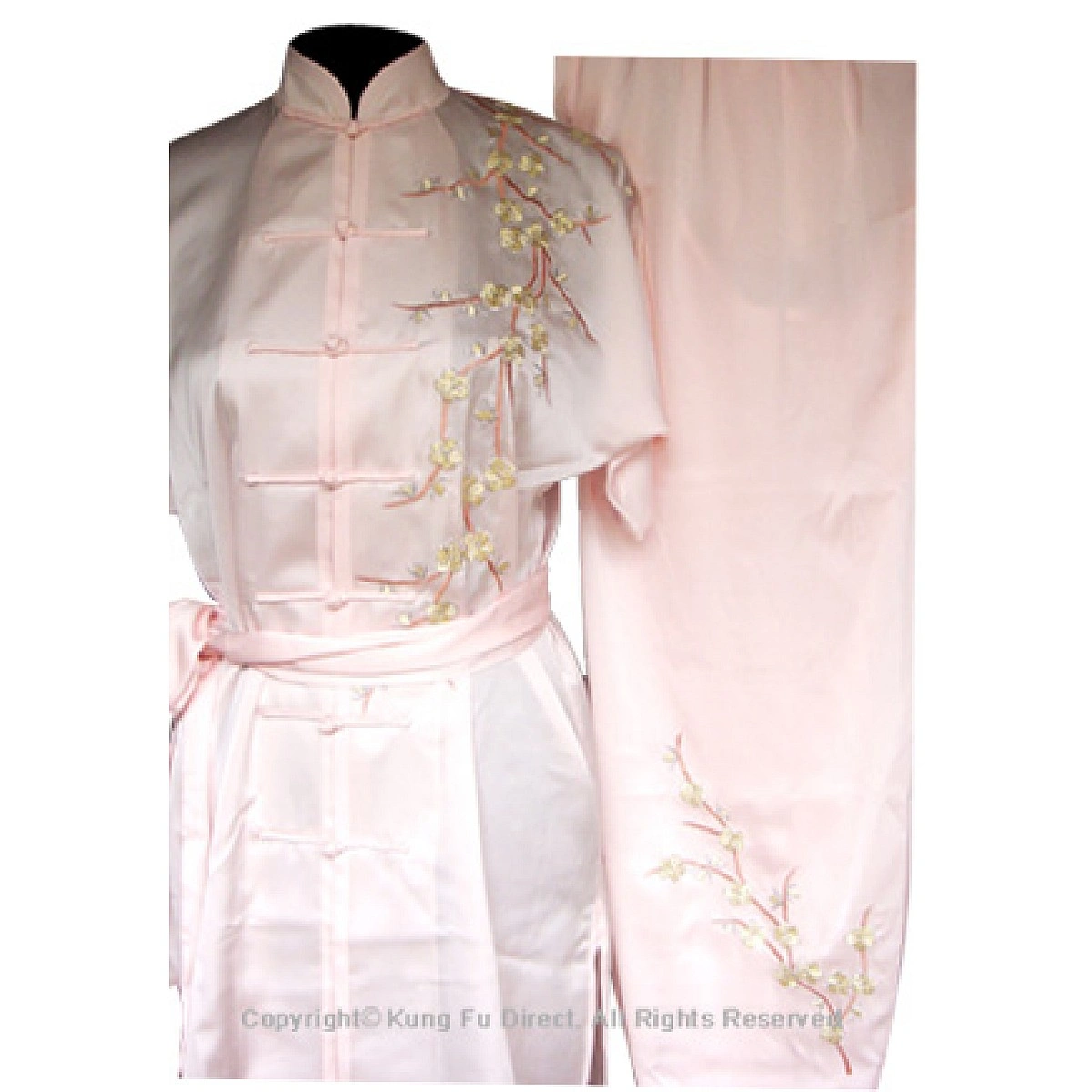 UC842 - Light Pink Uniform with Filled Blossom Embroidery