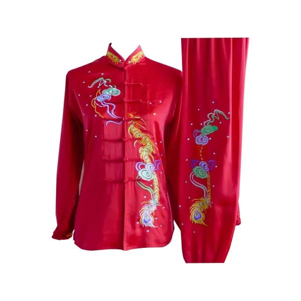 UC2022-2- Red Uniform with Phoenix and Cloud wave Embroidery  (Pre-Order)