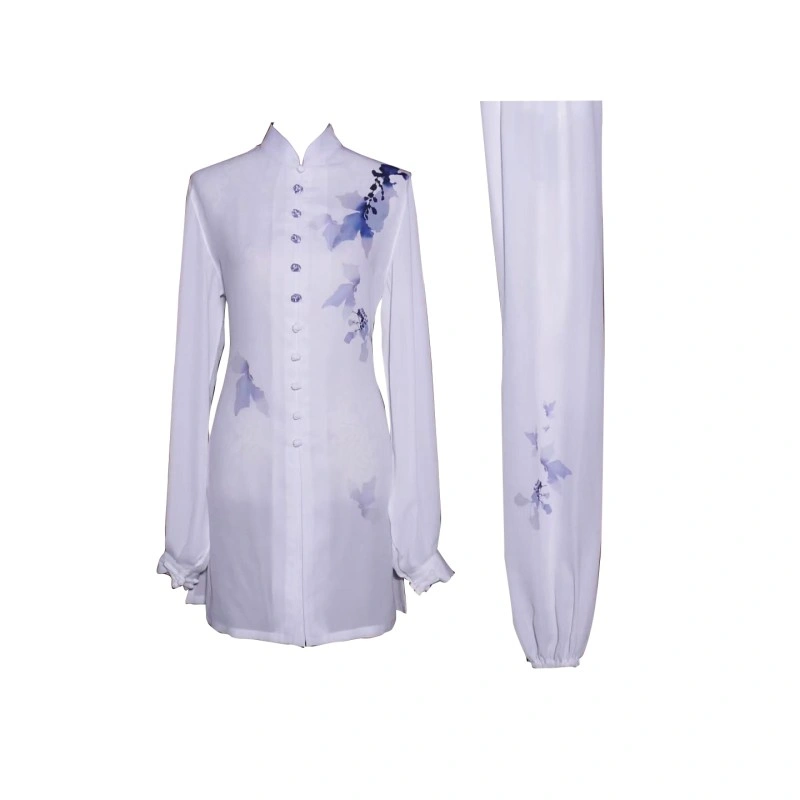 UC2022-29 White Uniform with Blue Flower Embroidery (Pre-Order)