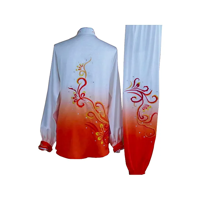 UC2022-33 White & Red Gradient Wushu Uniform