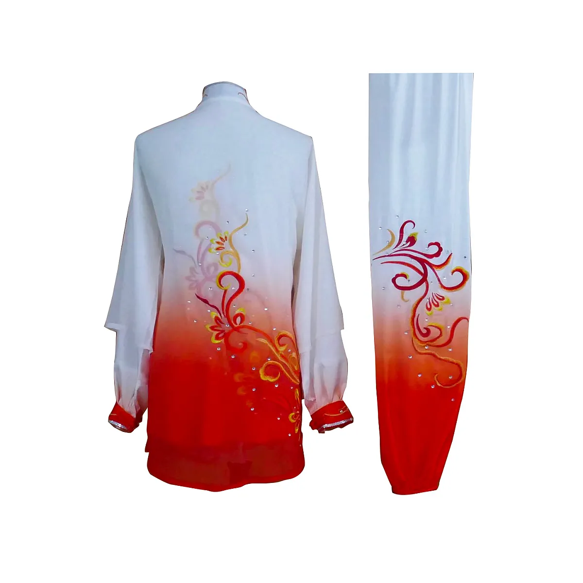 UC2022-33 White & Red Gradient Wushu Uniform