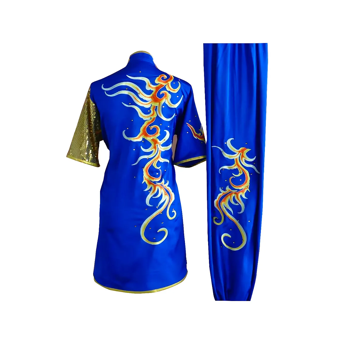 UC2022-36 Blue & Gold Dragon Wushu Uniform
