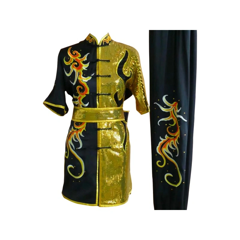 UC2022-37 Black & Gold Dragon Wushu Uniform