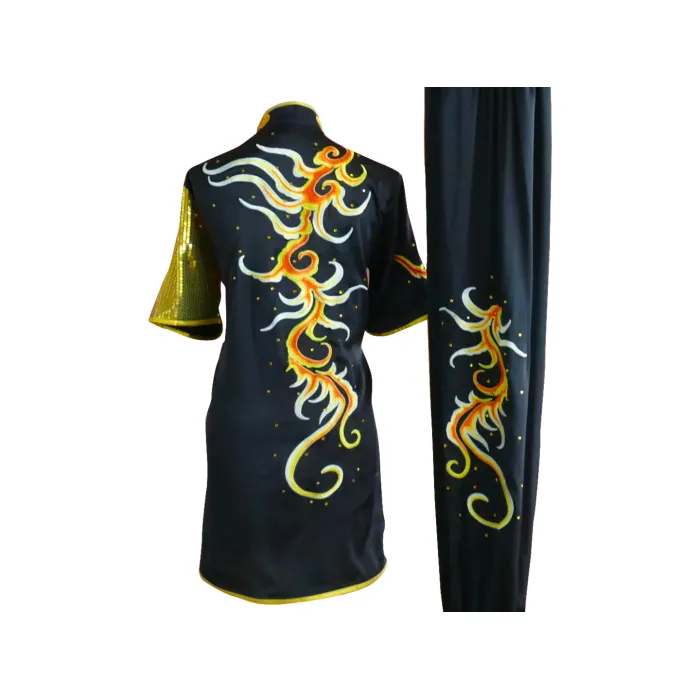 UC2022-37 Black & Gold Dragon Wushu Uniform