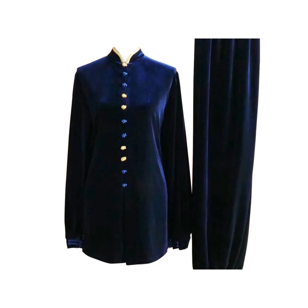 UC2022-39 Dark Navy Blue Velvet Martial Arts Uniform (Pre-Order)
