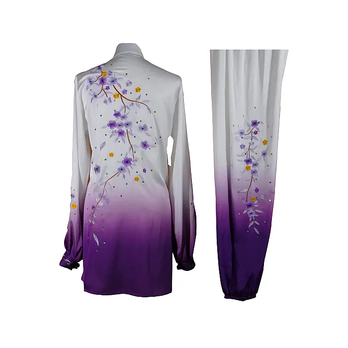 UC2022-45 White & Purple Gradient Wushu Uniform