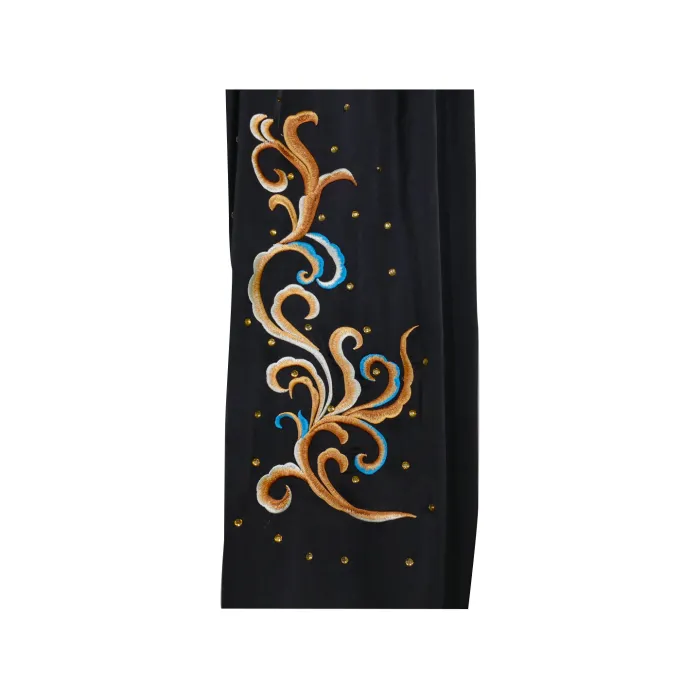 UC2022-74 Black Uniform with Phoenix, Flower, Cloud  and Water Embroidery  (Pre-Order)