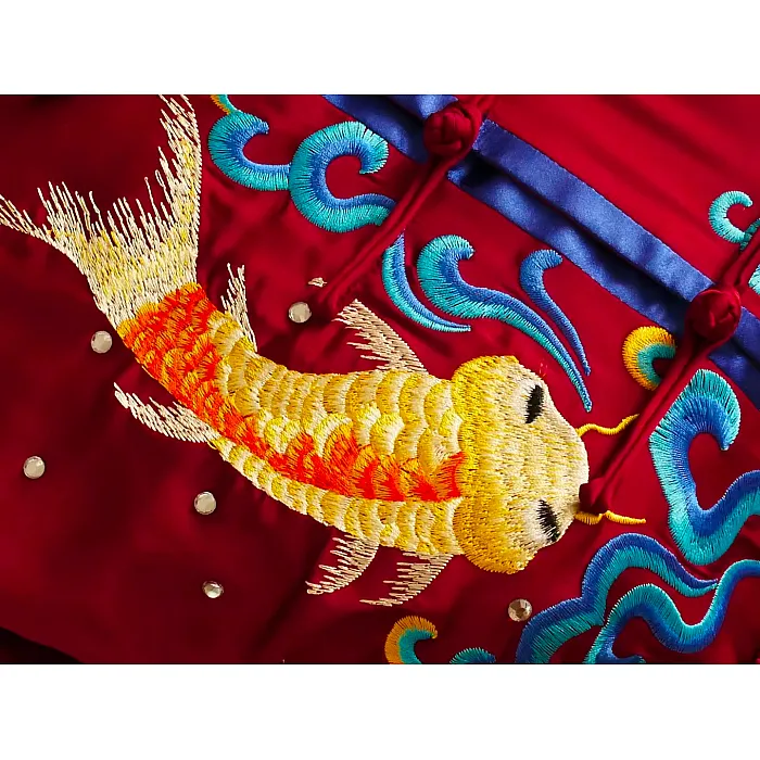 Uniform with Fish cloud Wave Embroidery