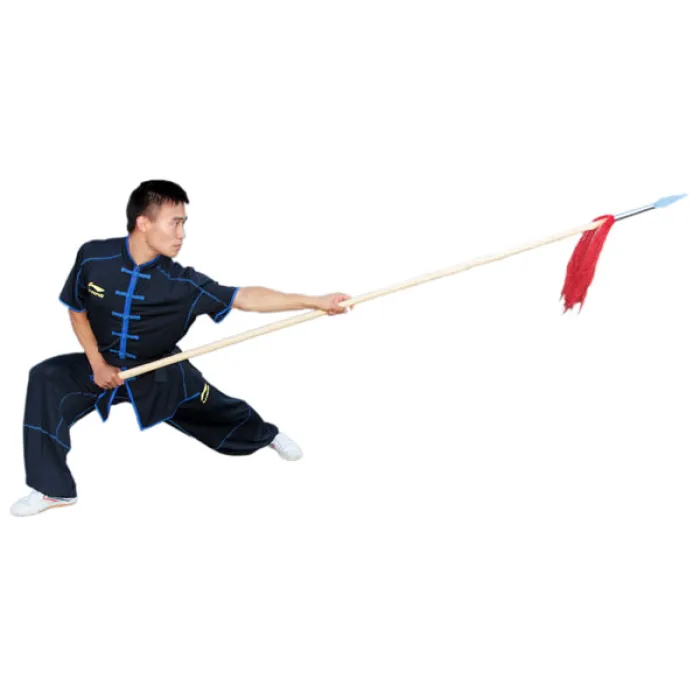 Wax Wood Kung Fu Spear with 9-Inch Spear Head 功夫枪 (WSL002-1)