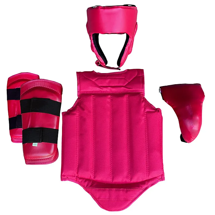 SD004_R Martial Arts Protectors in Red color (Sold as a Set)