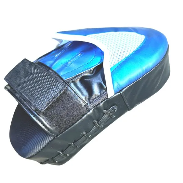 Neon Blue Curved Focus Mitt – Training Pad for Boxing and Martial Arts (NM010-5)