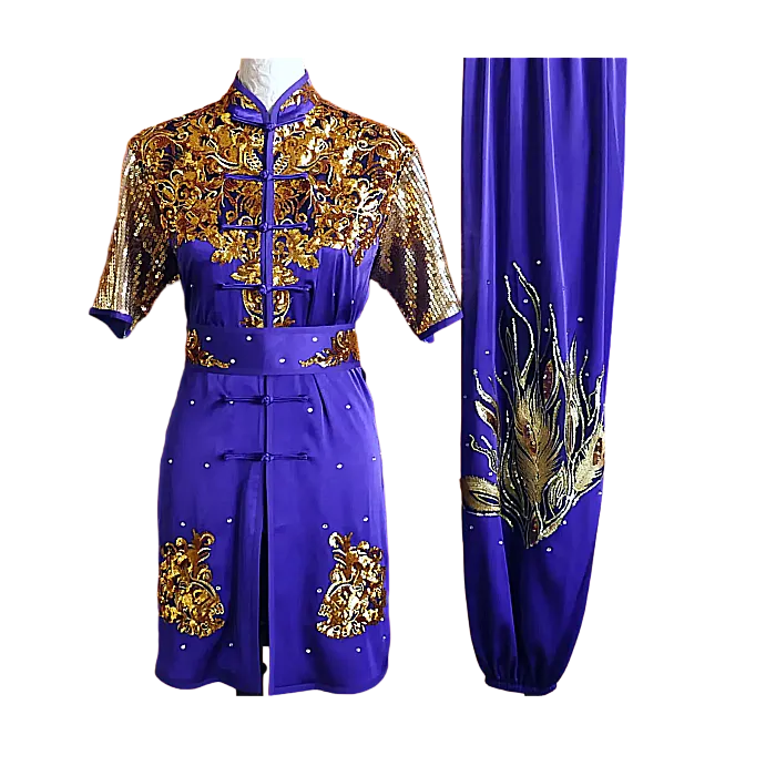 Golden Feather Sequin Wushu Costume_UC2026SQT-001