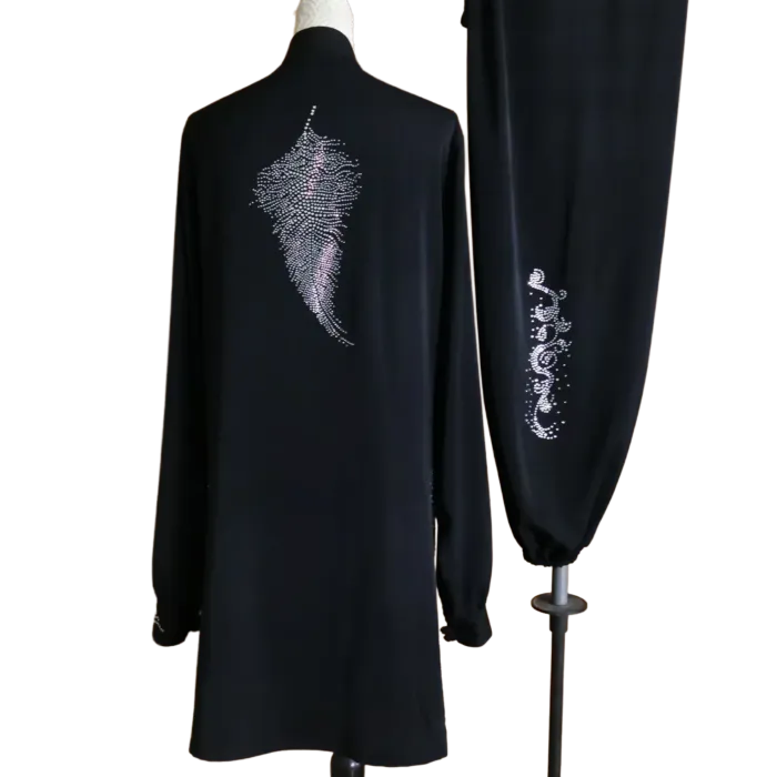 Black Sequin Leaf Performance Uniform