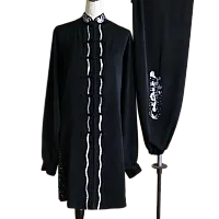 Black Sequin Leaf Performance Uniform UC2026SQT-002