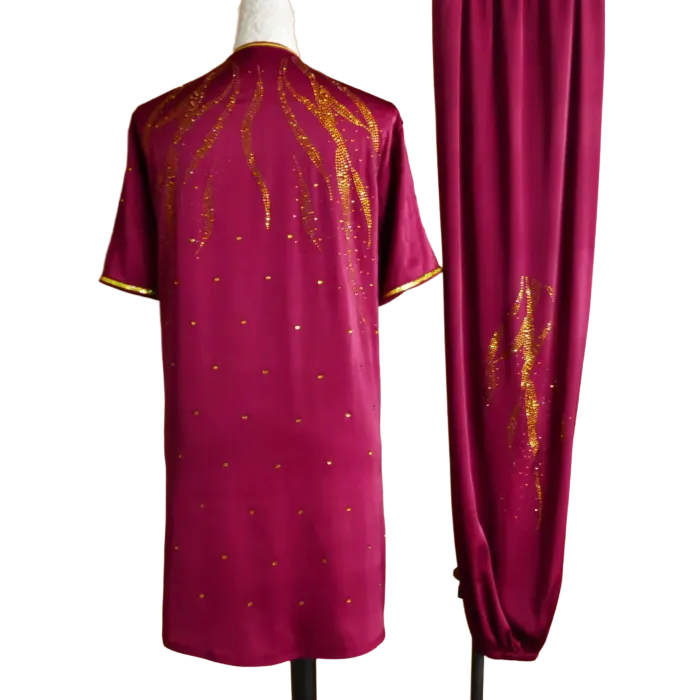 Burgundy Red Sequin Performance Uniform UC2026SQ-006