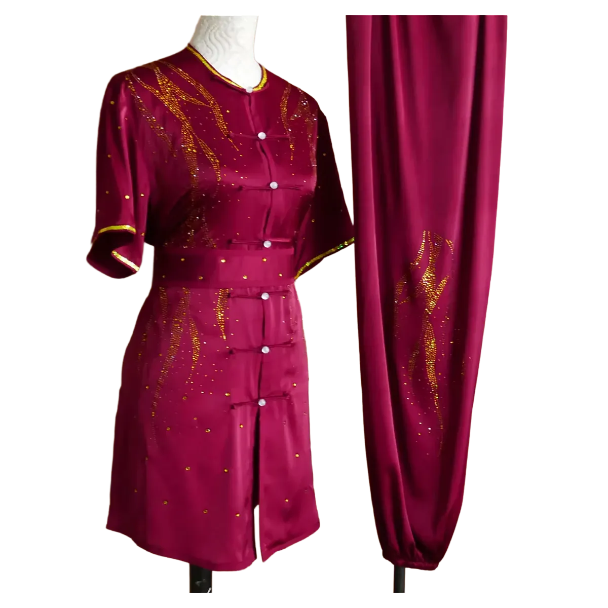 Burgundy Red Sequin Performance Uniform UC2026SQ-006