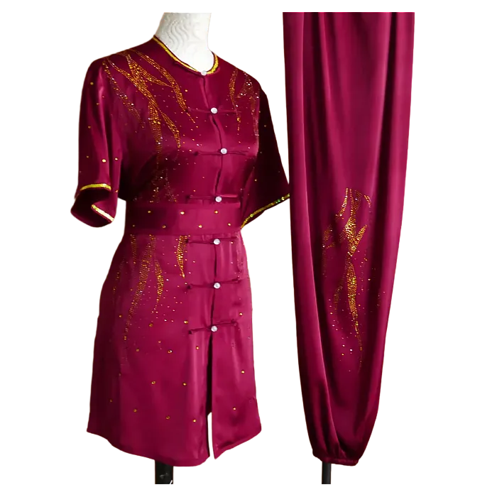 Burgundy Red Sequin Performance Uniform UC2026SQ-006