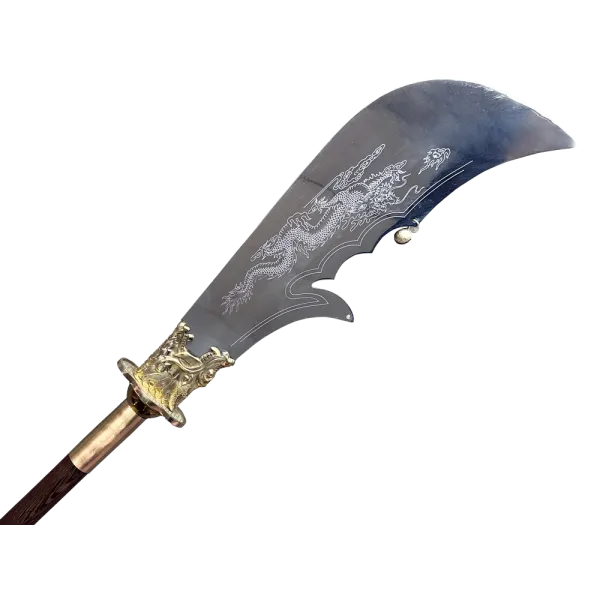 Wenge Wood Brass Dragon Head Kwan Dao 鸡翅木龙头关刀 -TDL002