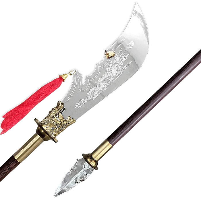 Wenge Wood Brass Dragon Head Kwan Dao (TDL002) – Traditional Kung Fu Weapon