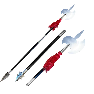 Long Handle Kungfu Axe with Black Handle (Two-Section) — Model TLW008