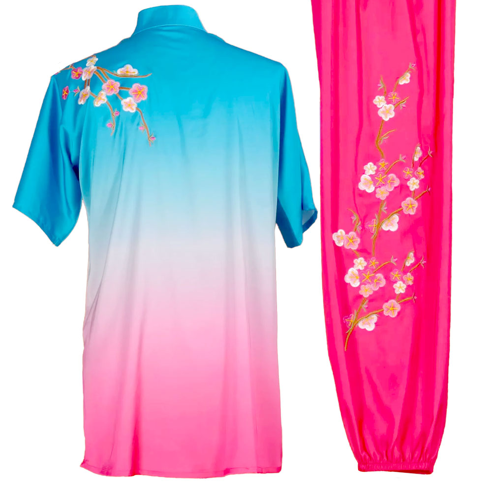 UC010 - Blue/Pink Gradient Uniform with Flower Embroidery