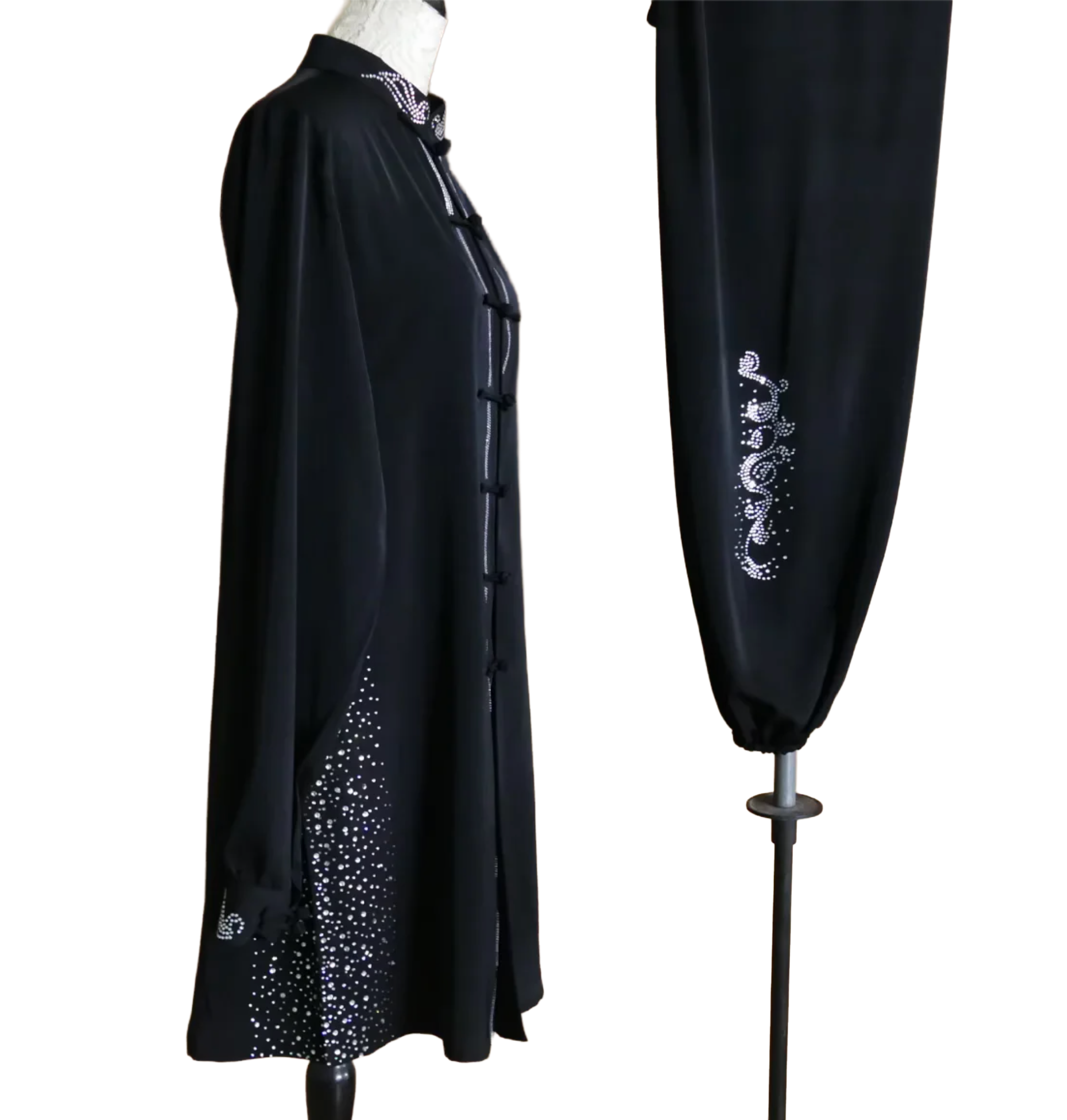 Black Sequin Leaf Performance Uniform