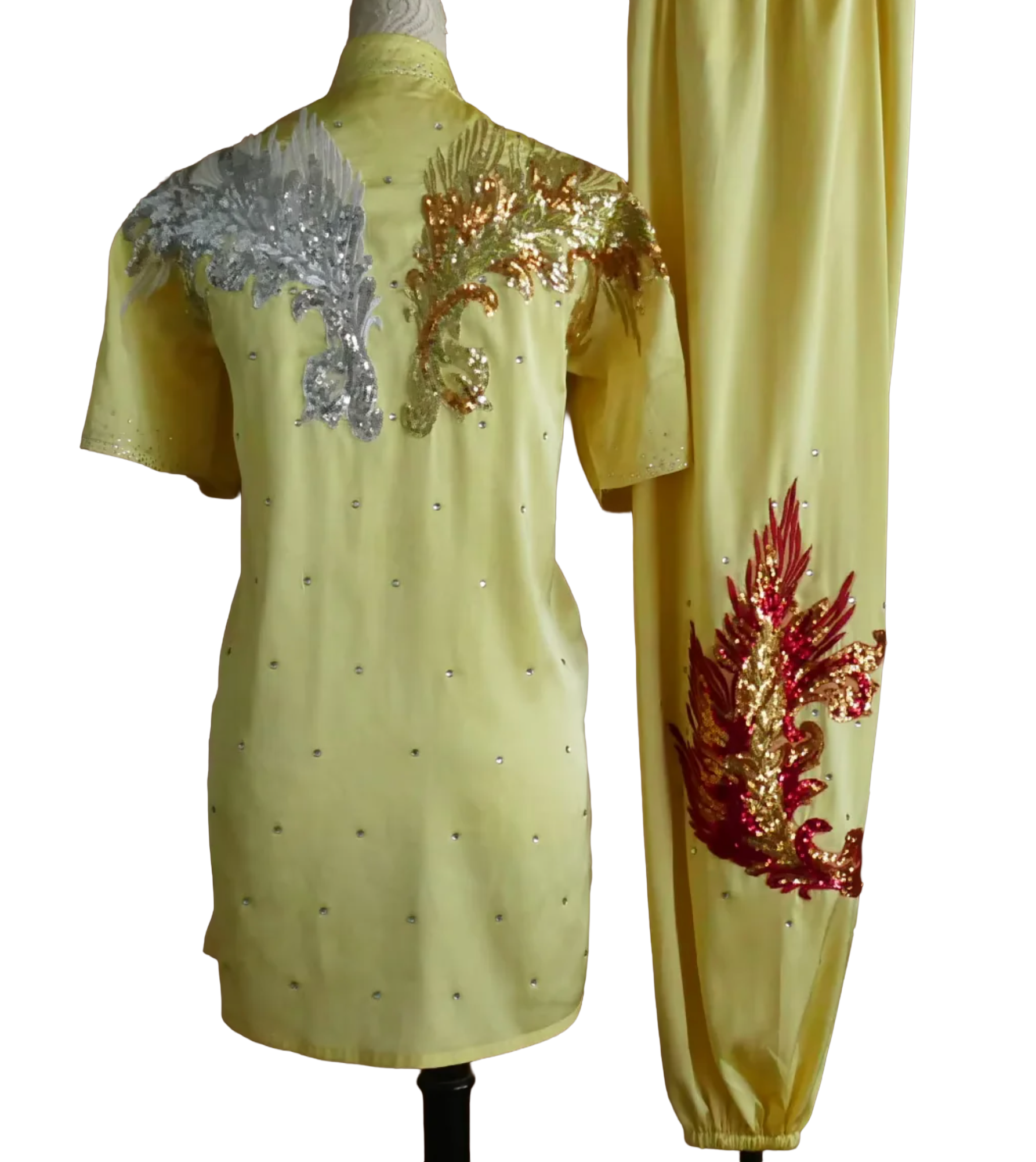 Pale Yellow Sequin Performance UniformUC2026SQ-004