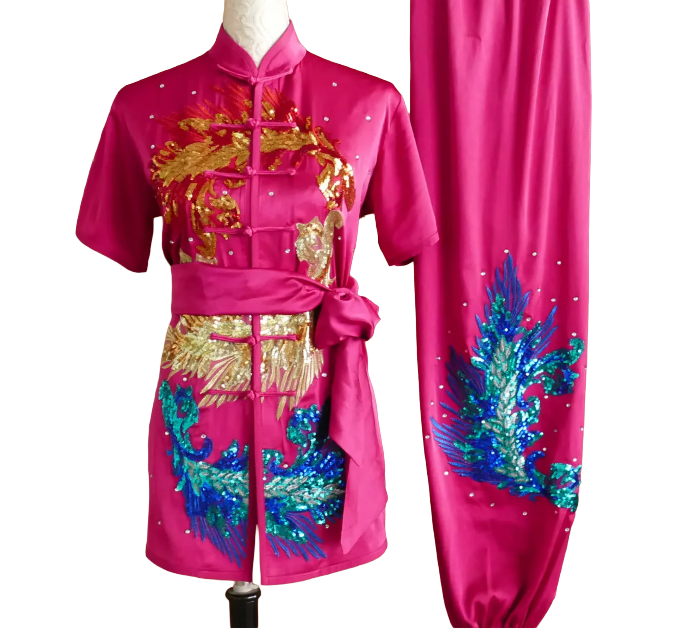 Hot Pink Phoenix Sequin Performance Uniform
