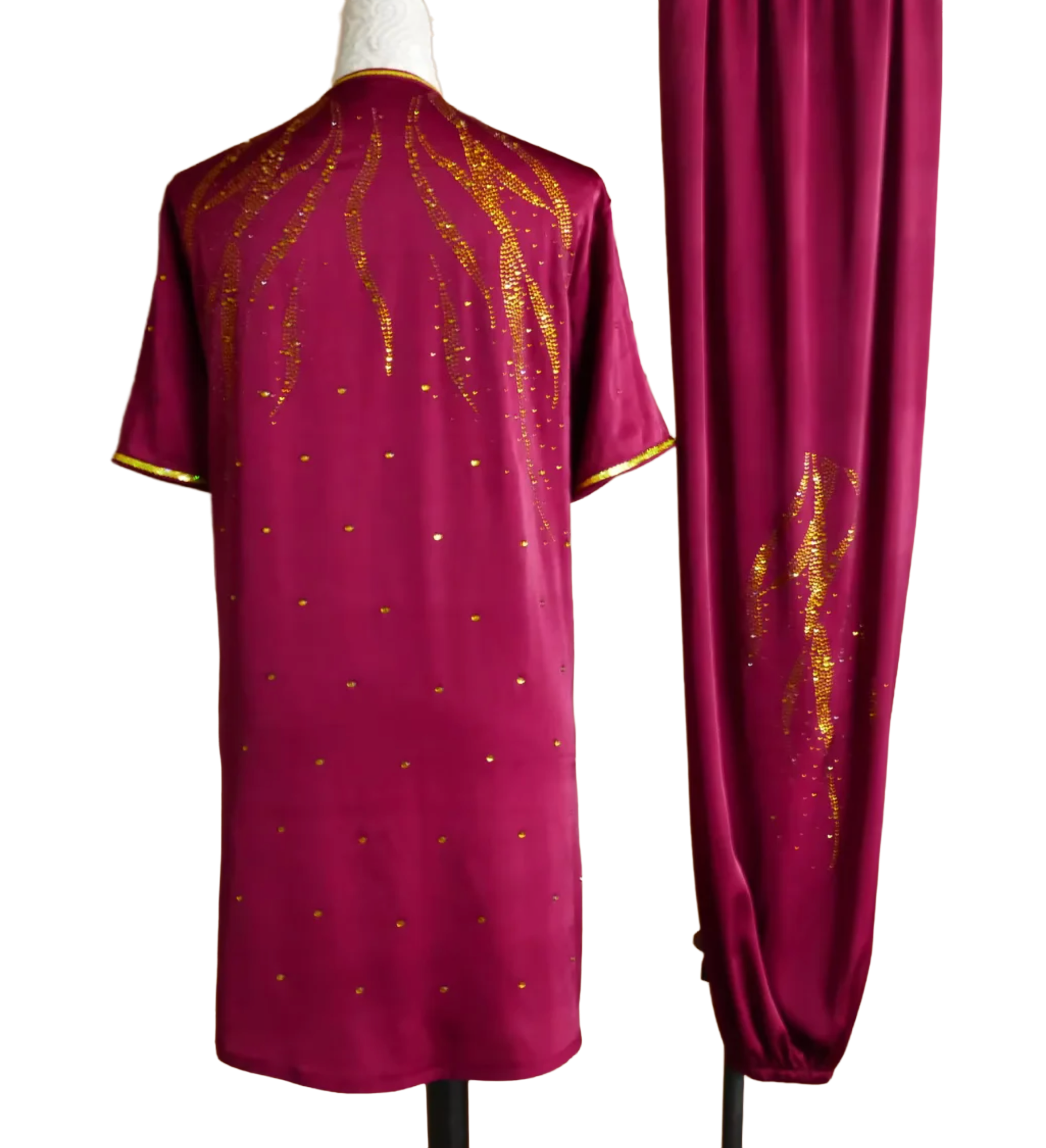 Burgundy Red Sequin Performance Uniform UC2026SQ-006
