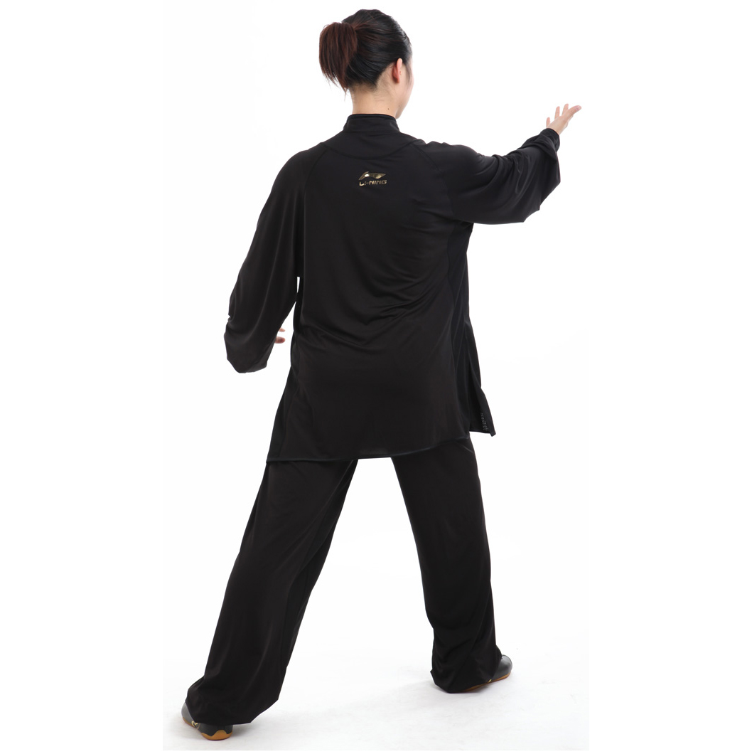 LN108-5 - Li-Ning Black Long sleeve Uniform (Female) 女子黑色长袖比赛服